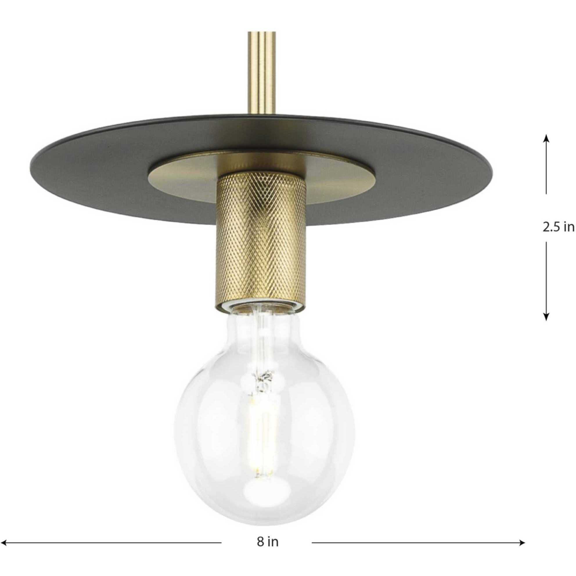 Trimble 1 Light 8 inch Brushed Bronze Mini Pendant Ceiling Light, Design Series