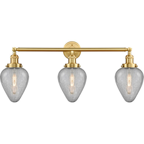 Franklin Restoration Geneseo 3 Light 32 inch Satin Gold Bath Vanity Light Wall Light, Franklin Restoration