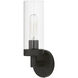 Ludlow 1 Light 4 inch Black ADA Single Sconce Wall Light, Single