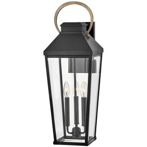 Dawson LED 26 inch Black with Burnished Bronze Outdoor Wall Mount Lantern