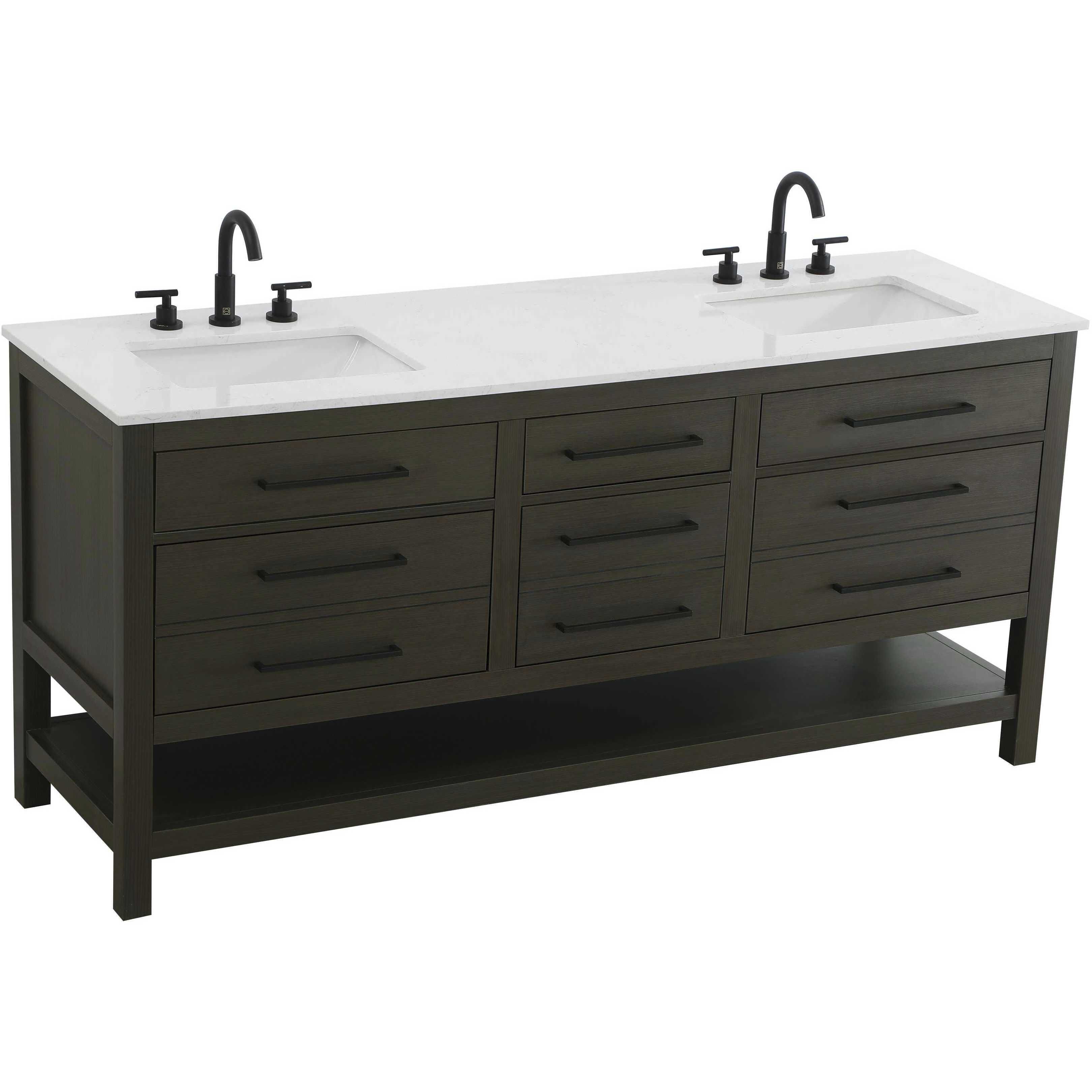 Karson 72 X 34 inch Mocha Brown Bathroom Vanity Cabinet