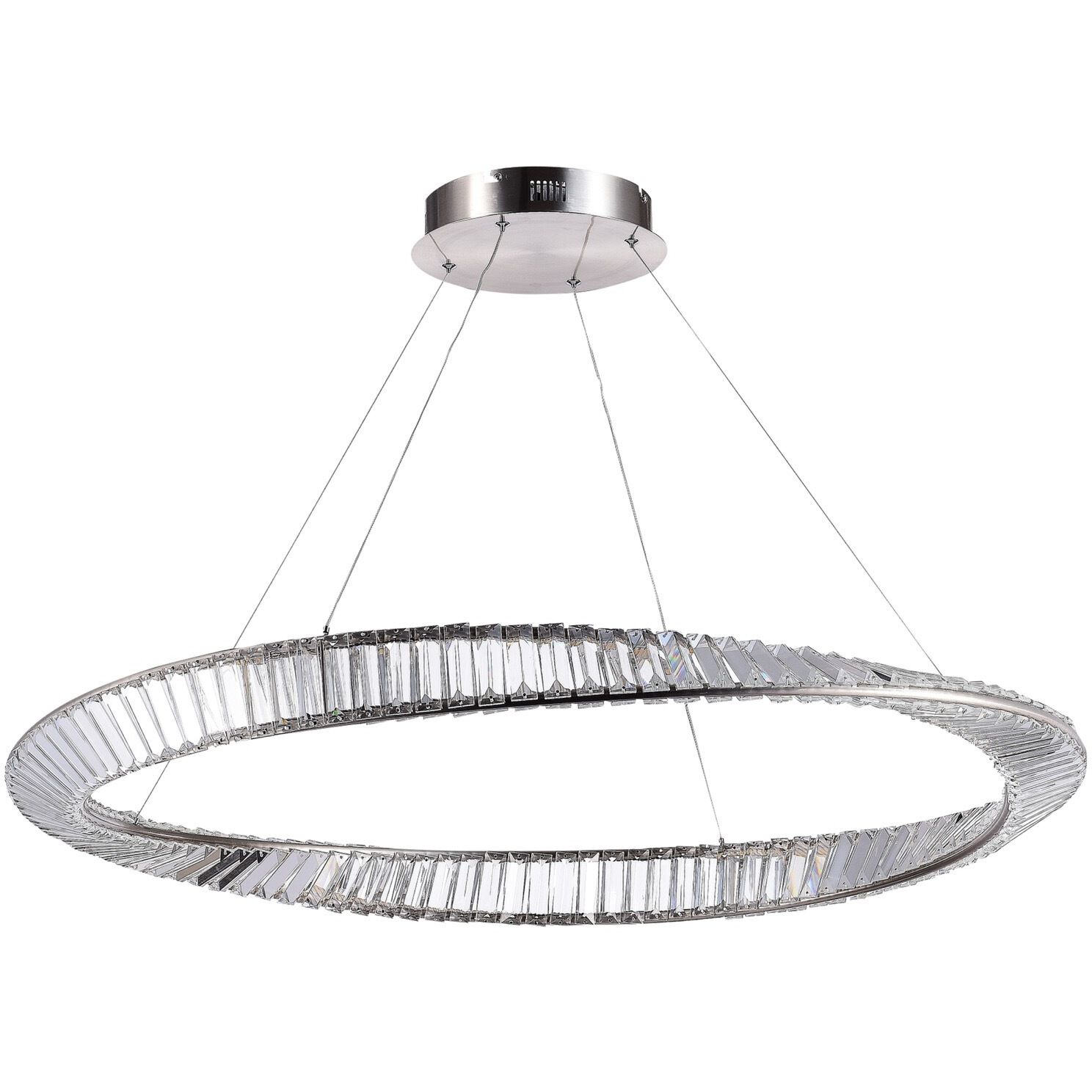 Stella 39.5 inch Satin Nickel Pendant Ceiling Light