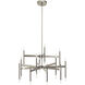 Kizette LED 32 inch Brushed Nickel Chandelier Ceiling Light, 2 Tier