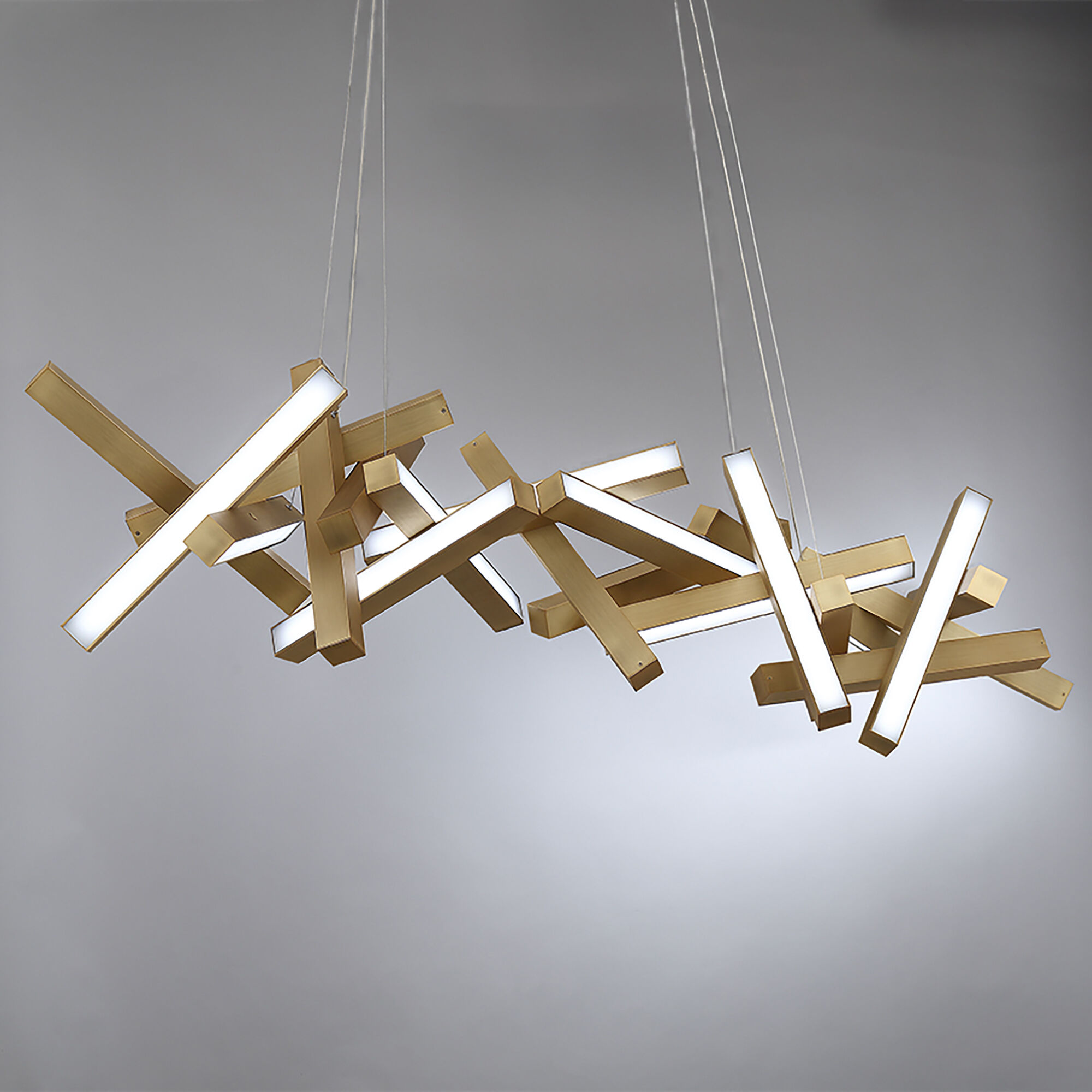 Modern Forms PD 64872 AB Chaos LED 72 inch Aged Brass Chandelier Ceiling Light in 19 72in