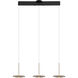 Uranas LED 7.9 inch Satin Dark Gray and Antique Brass Multi-Pendant Ceiling Light