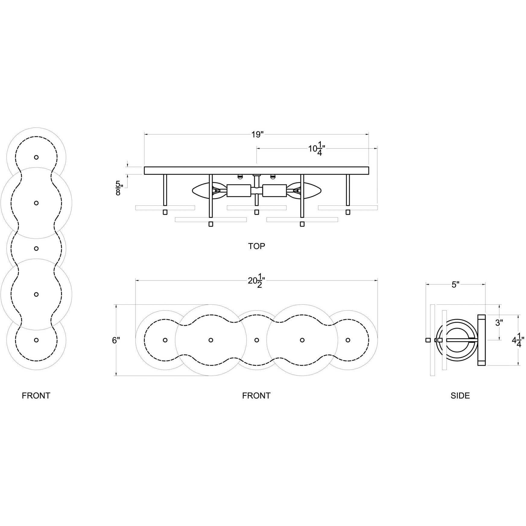 Cosmos 2 Light 20.5 inch Havana Gold Bath Vanity Light Wall Light, Smithsonian Collaboration
