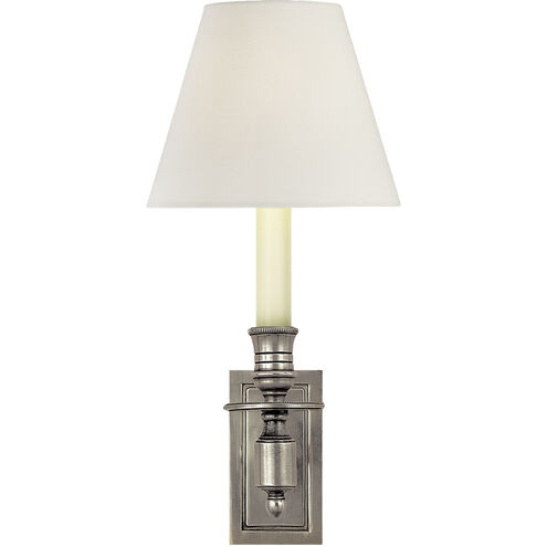 Studio VC French Library3 1 Light 6 inch Antique Nickel Single Sconce Wall Light in Linen 2 