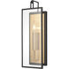 Gianni Sconce Wall Light in Matte Black with Gold