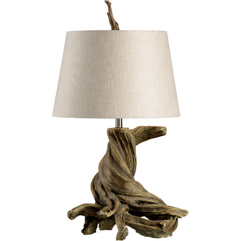 Biltmore 33 inch 100 watt Oak Wood Table Lamp Portable Light