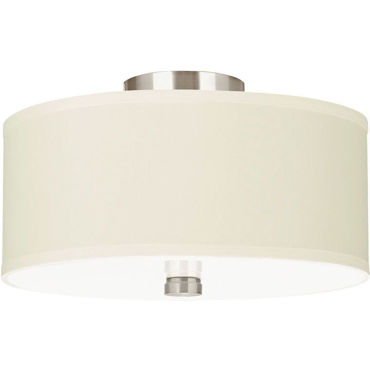 Dayna Shade Pendants 2 Light 14 inch Brushed Nickel Semi-Flush Mount Ceiling Light