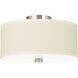 Dayna Shade Pendants 2 Light 14 inch Brushed Nickel Semi-Flush Mount Ceiling Light