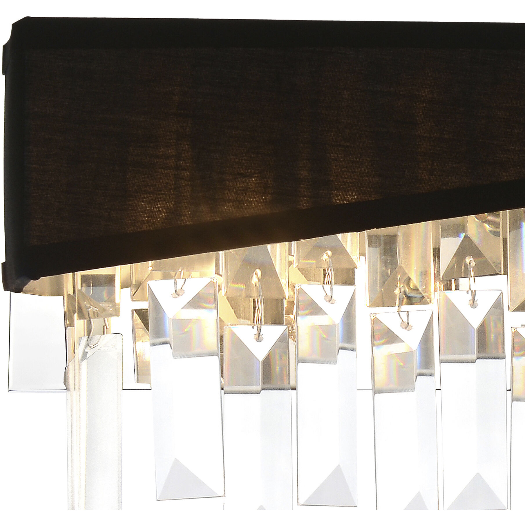 Havely 2 Light 5 inch Chrome Wall Light in Black