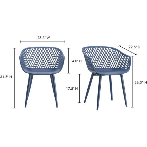 Piazza Blue Outdoor Chair, Set of 2