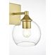 Foster 1 Light 6 inch Brass Bath Sconce Wall Light