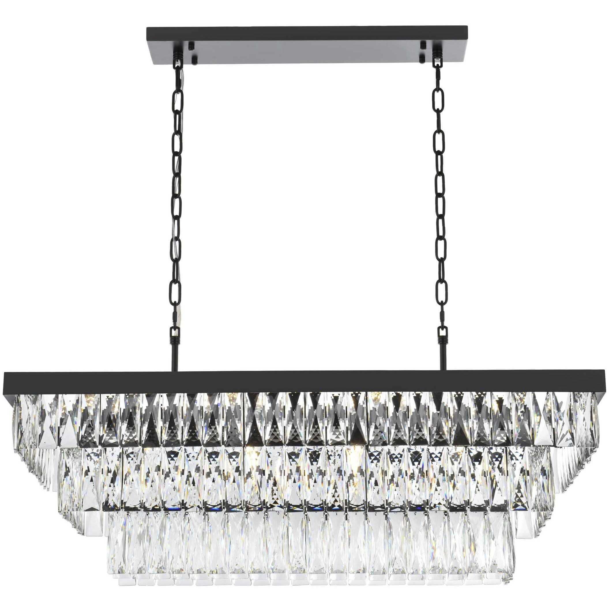 Josephine 12 Light 16 inch Black Chandelier Ceiling Light