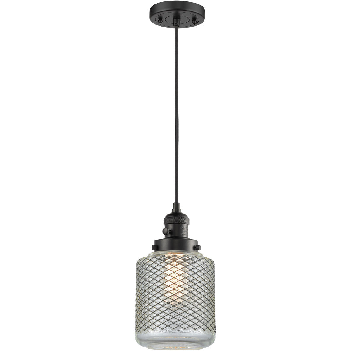 Franklin Restoration Stanton 1 Light 6 inch Matte Black Mini Pendant Ceiling Light