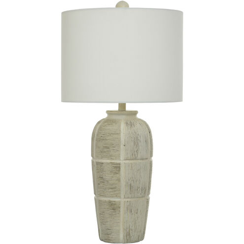 Ida 31 inch 100.00 watt Aged Antique White Table Lamp Portable Light