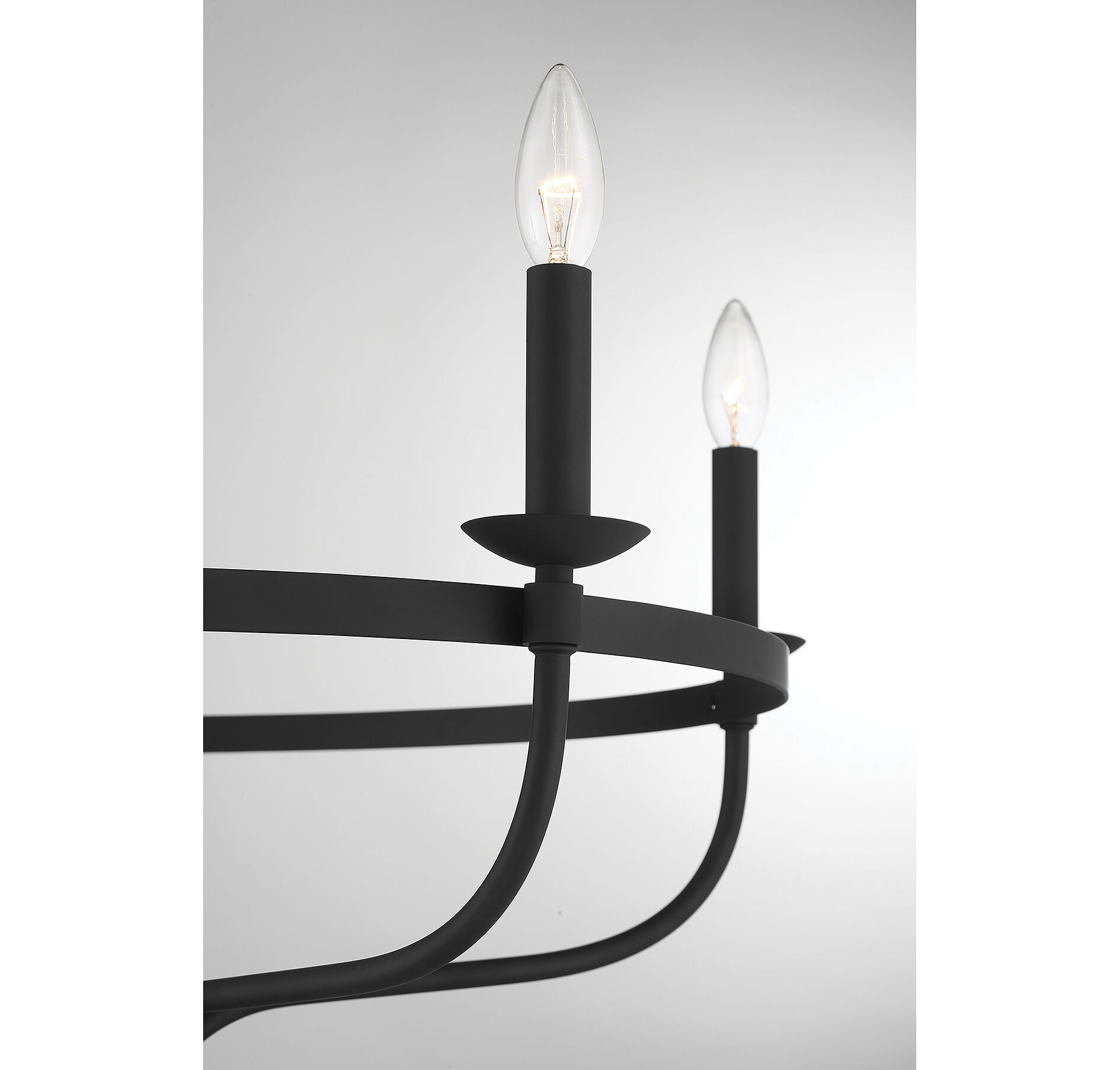 Transitional 5 Light 26.63 inch Matte Black Chandelier Ceiling Light