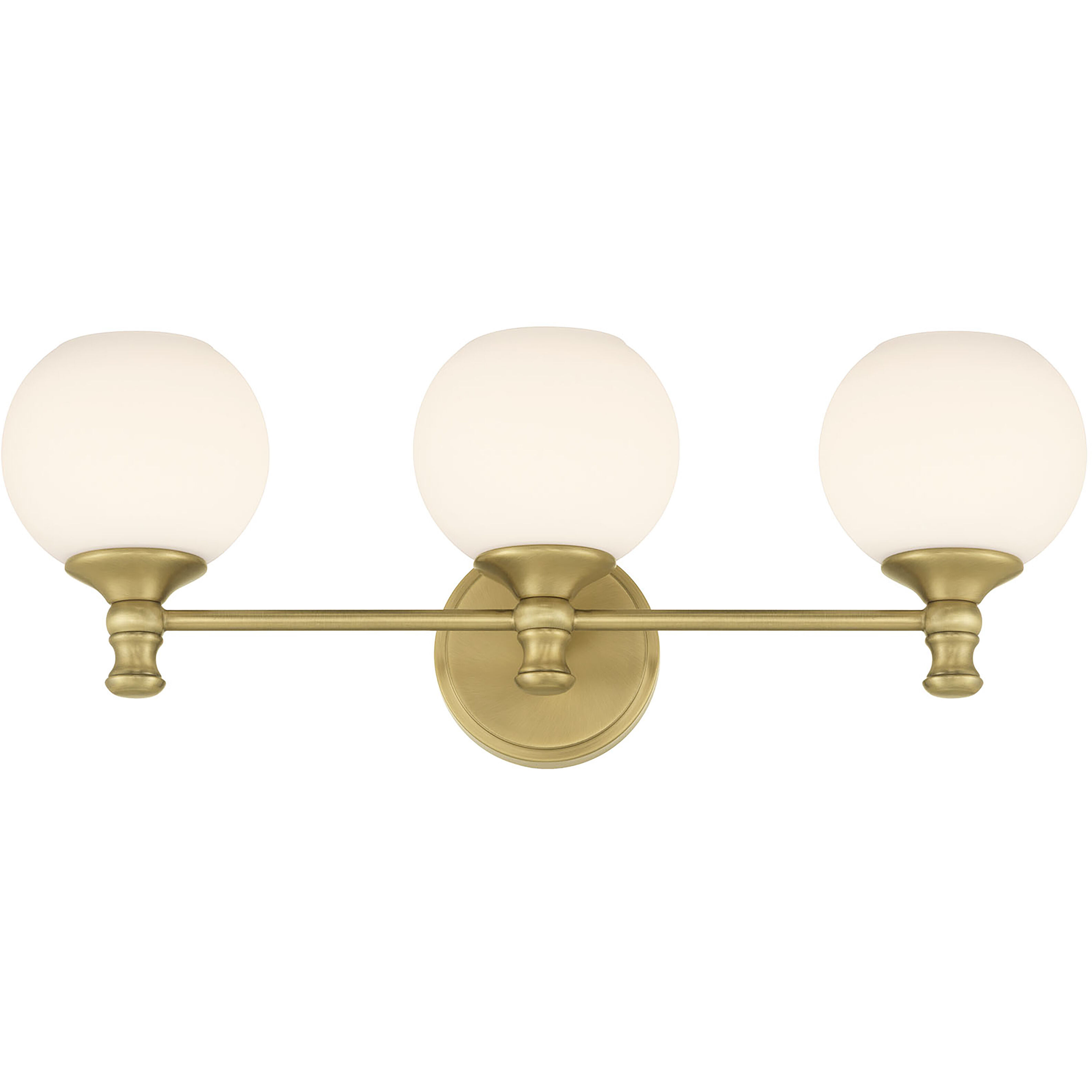 Orlisse 3 Light 23.5 inch Vintage Brass Bathroom Vanity Light Wall Light