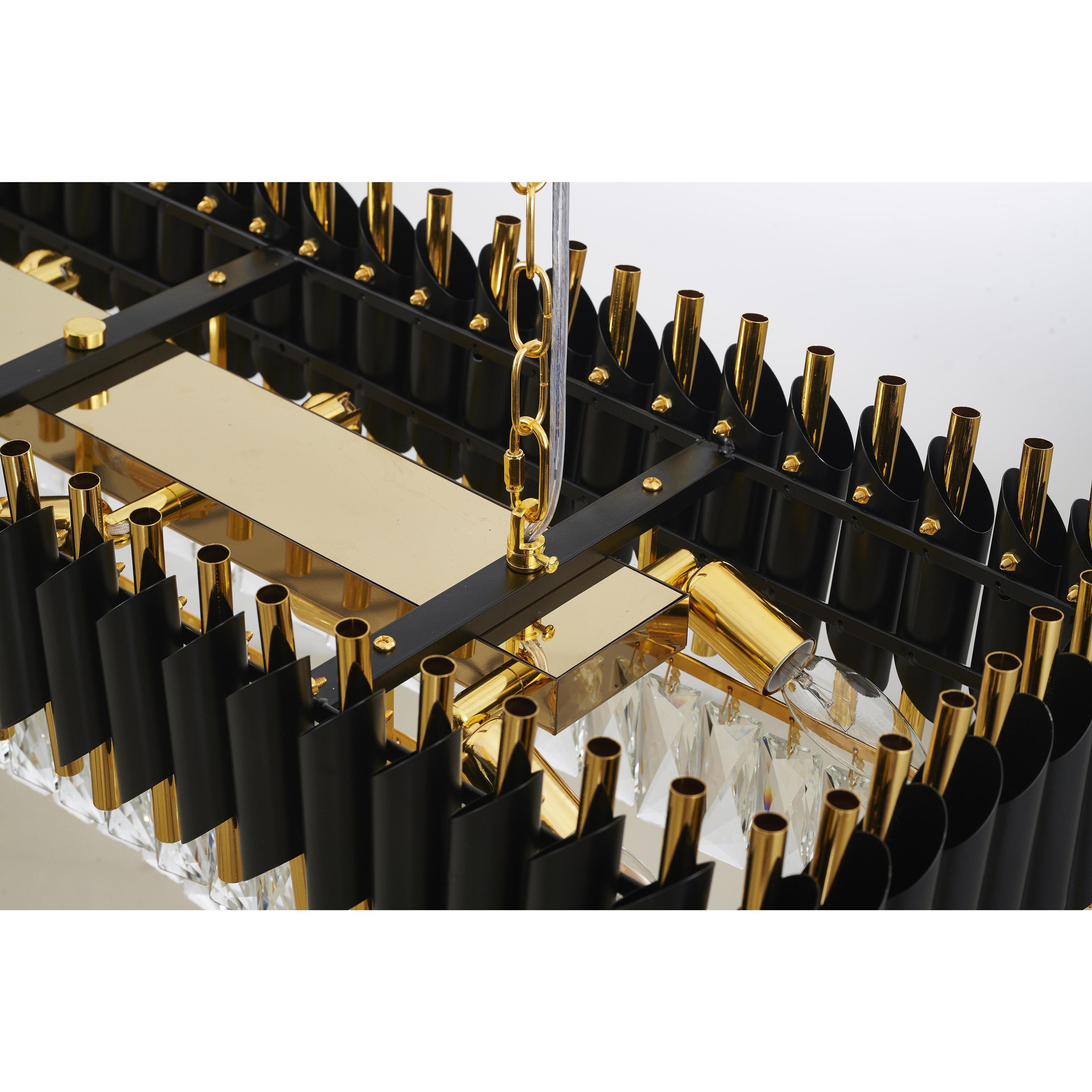 Canada LED 12 inch Black and Gold Chandelier Ceiling Light