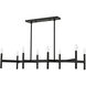 Copenhagen 8 Light 40 inch Black Linear Chandelier Ceiling Light