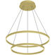 Cerchio LED 31.5 inch Brushed Gold Chandelier Ceiling Light