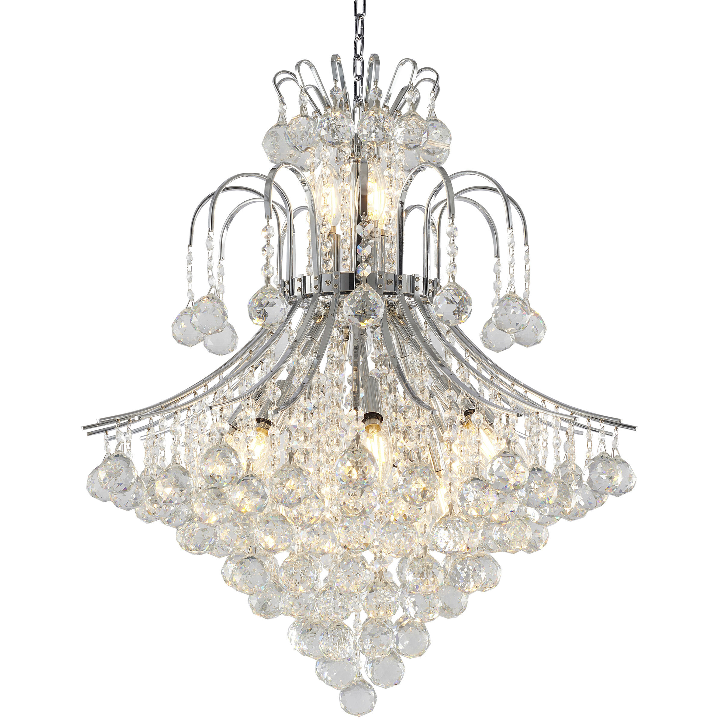 Canada 15 Light 24 inch Chrome Chandelier Ceiling Light