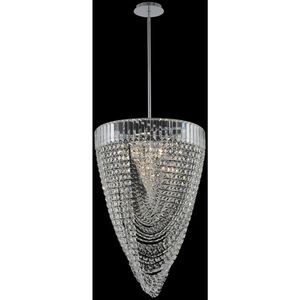 Mira 12 Light 21 inch Chrome Foyer Pendant Ceiling Light