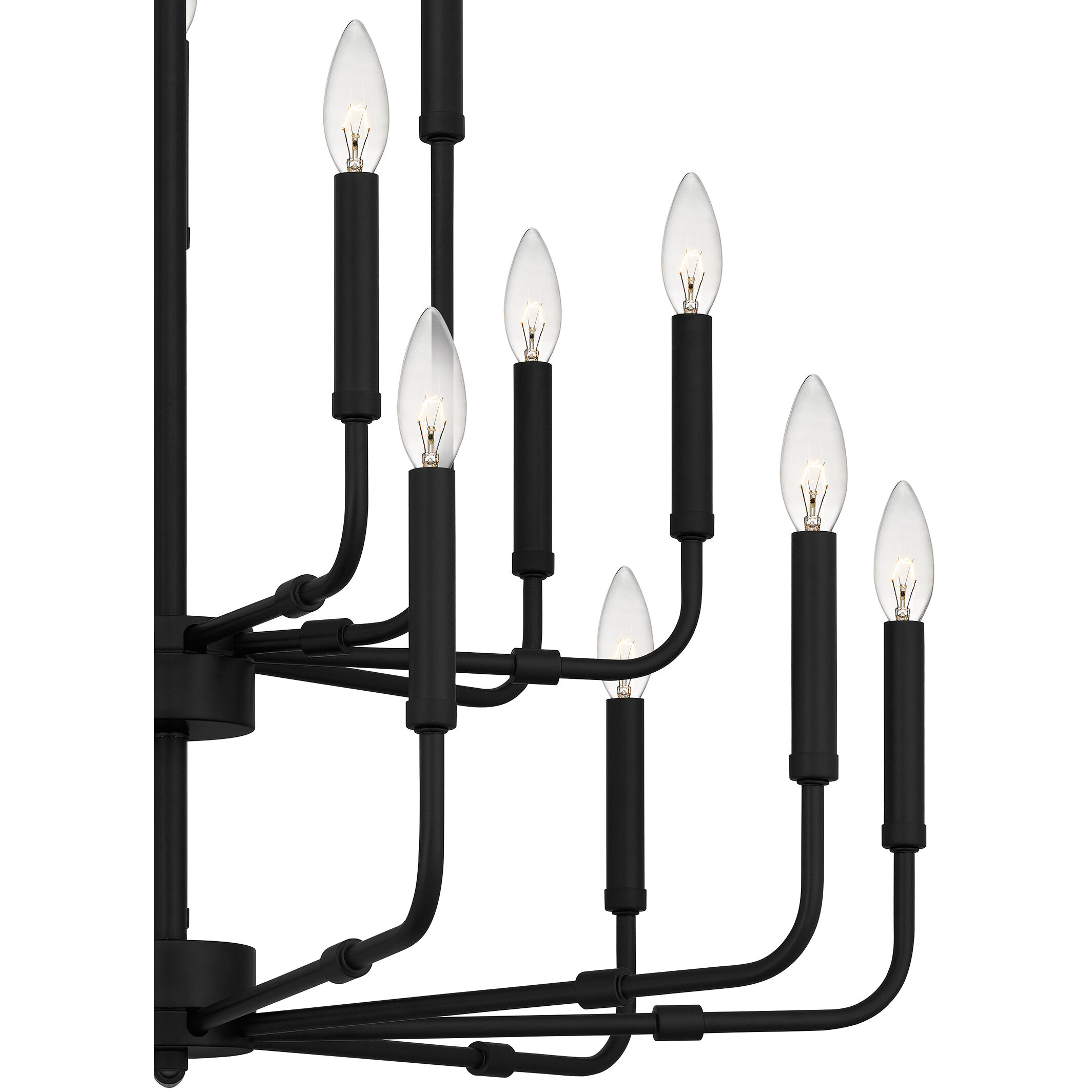 Abner 18 Light 32 inch Matte Black Chandelier Ceiling Light