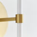kate spade new york Monroe 1 Light 5 inch Burnished Brass Wall Sconce Wall Light in Burnished Brass / Gloss White