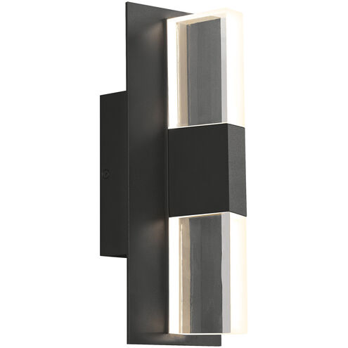 Sean Lavin Lyft LED 12.5 inch Black Outdoor Wall Light in LED 80 CRI 4000K, Clear Glass, In-Line Fuse, Integrated LED