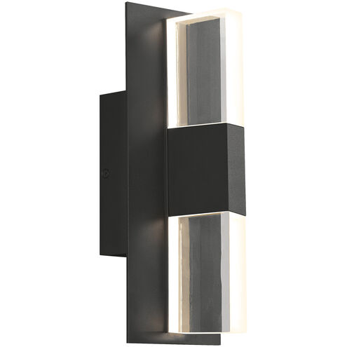 Sean Lavin Lyft LED 12.5 inch Black Outdoor Wall Light in No Options, Clear Glass, LED 80 CRI 2700K, Integrated LED