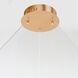 Groove LED 31.5 inch Gold Single Pendant Ceiling Light