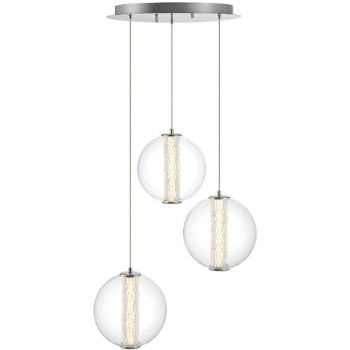 Atomo LED 20.5 inch Chrome Chandelier Ceiling Light