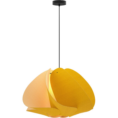 Matilda 1 Light 26.8 inch Black/Yellow Pendant Ceiling Light in Yellow/Ash, 27 in