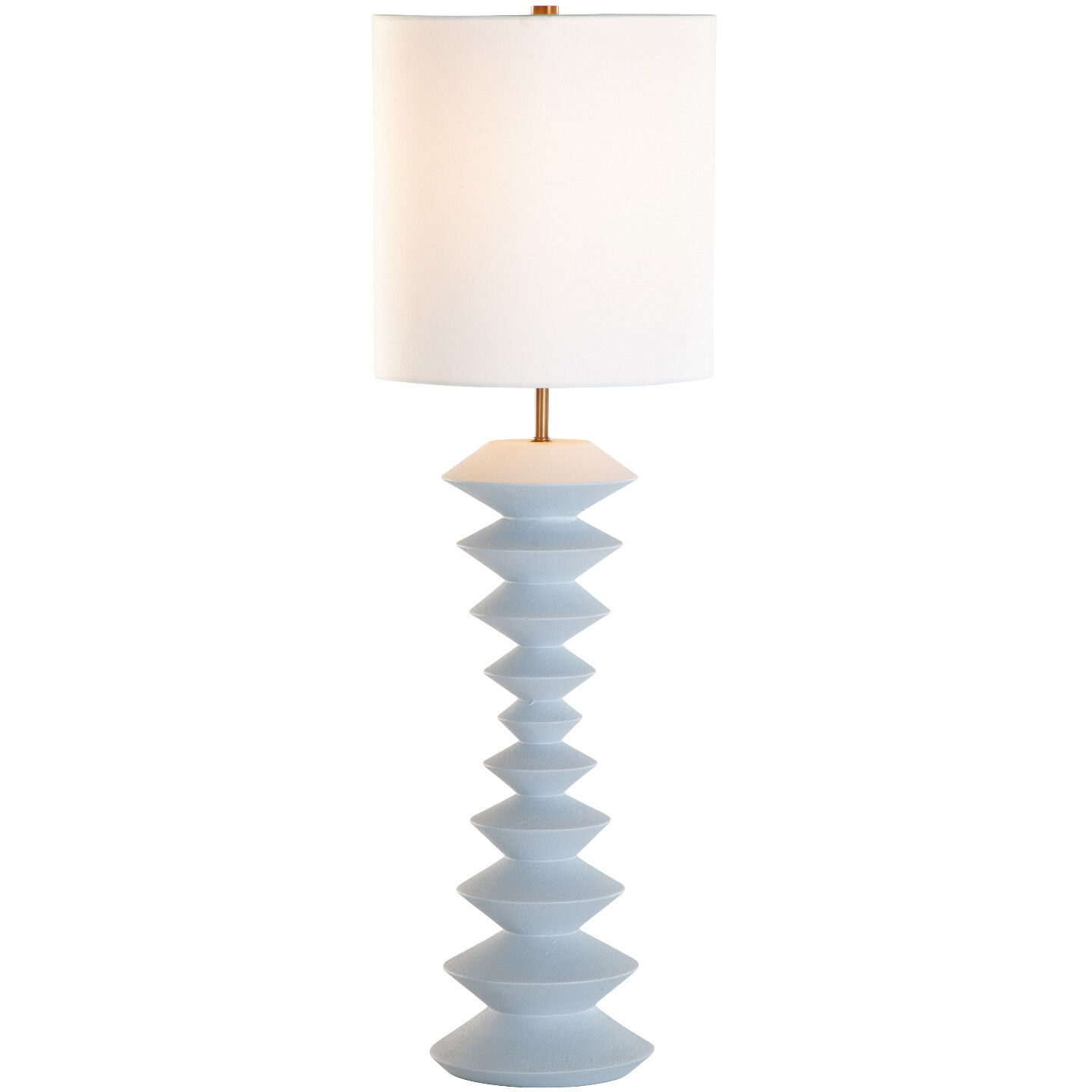 Irving 37.25 inch Textured Ocean Blue / Dark Bronze / Linen Fabric Table Lamp Portable Light