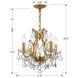 Filmore 4 Light 17 inch Antique Gold Chandelier Ceiling Light in Clear Swarovski Strass