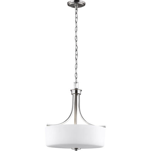 Canfield 3 Light 16 inch Brushed Nickel Pendant Ceiling Light