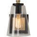 Treviso 1 Light 6.2 inch Black and Brass Wall Sconce Wall Light