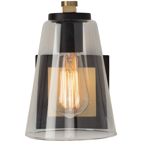 Treviso 1 Light 6.2 inch Black and Brass Wall Sconce Wall Light