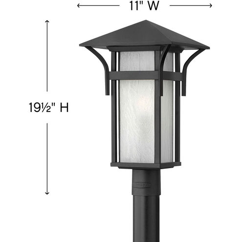 Estate Series Harbor LED 20 inch Satin Black Outdoor Post Mount Lantern