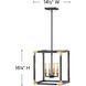 Louis 4 Light 14.5 inch Satin Black Chandelier Ceiling Light