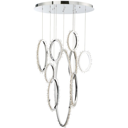 Scoppia LED 38 inch Chrome Chandelier Ceiling Light