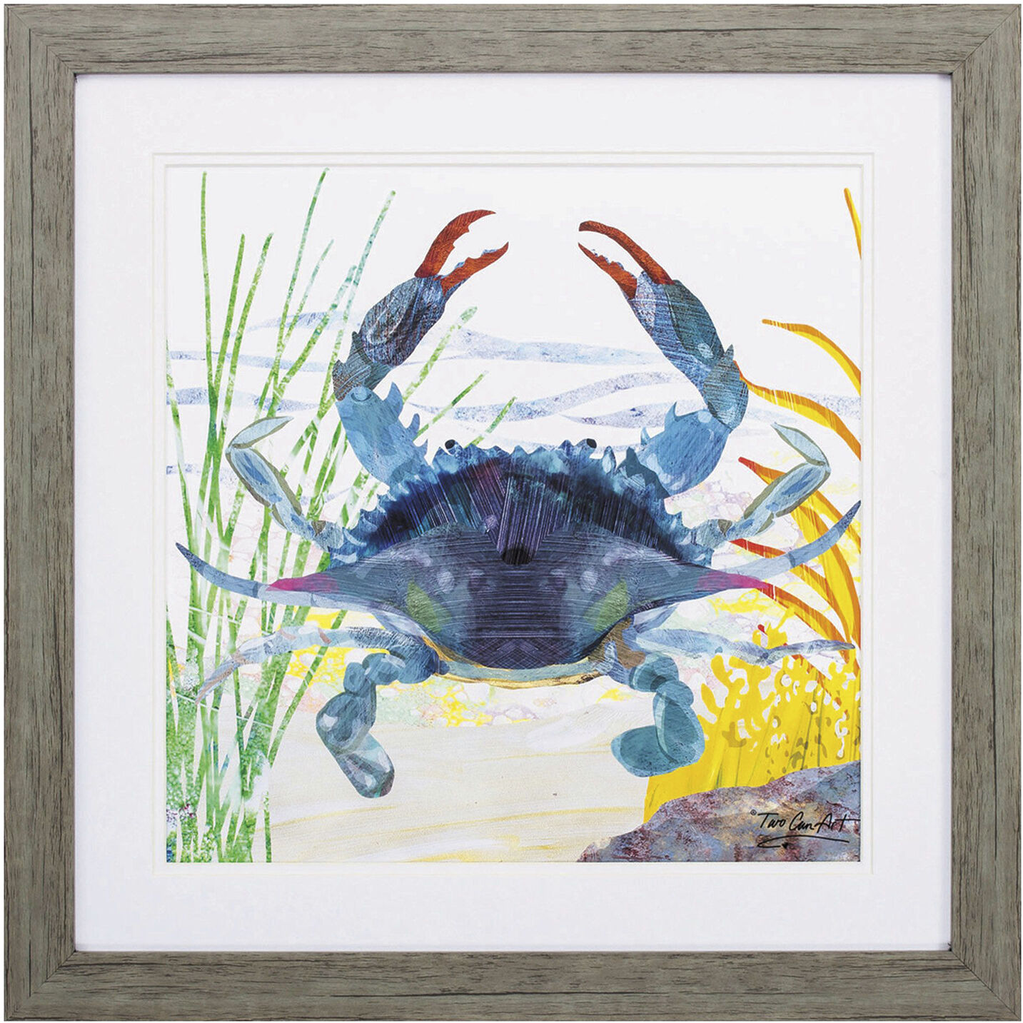 Sea Creature Yellow and Green and Red Framed Art, Propac