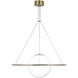 Barbara Barry Cosmos LED 27.5 inch Soft Brass Ring and Orb Chandelier Ceiling Light