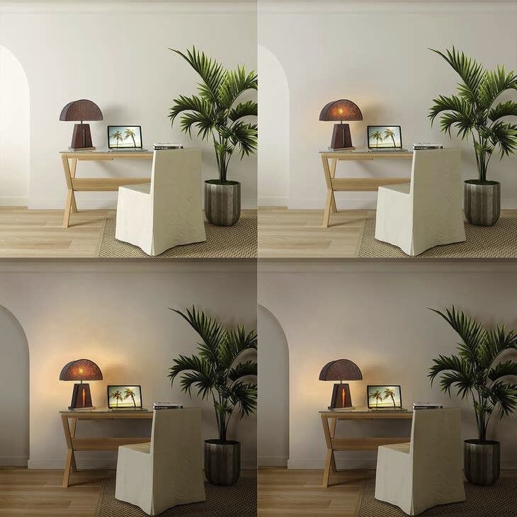 Natural Mica 25 inch 40.00 watt Espresso and Weathered Brass Table Lamp Portable Light