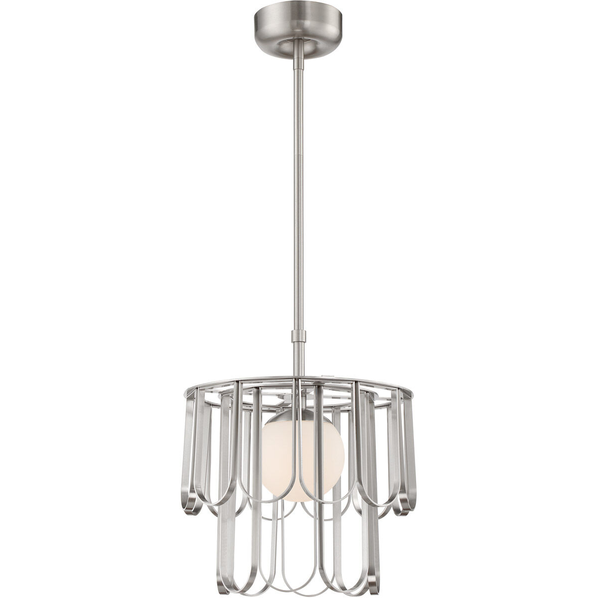 Melody 1 Light 15 inch Brushed Polished Nickel Pendant Ceiling Light