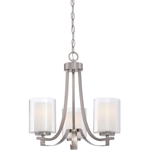 Parsons Studio 3 Light 18 inch Brushed Nickel Chandelier Ceiling Light