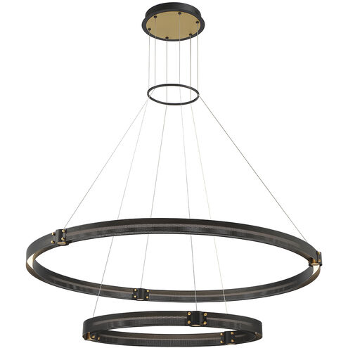 Admiral LED 48.25 inch Gold and Black Chandelier Ceiling Light, Medium