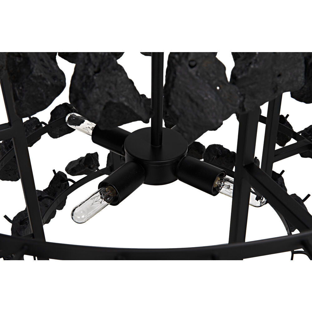 Vulcan 4 Light 29 inch Matte Black Chandelier Ceiling Light